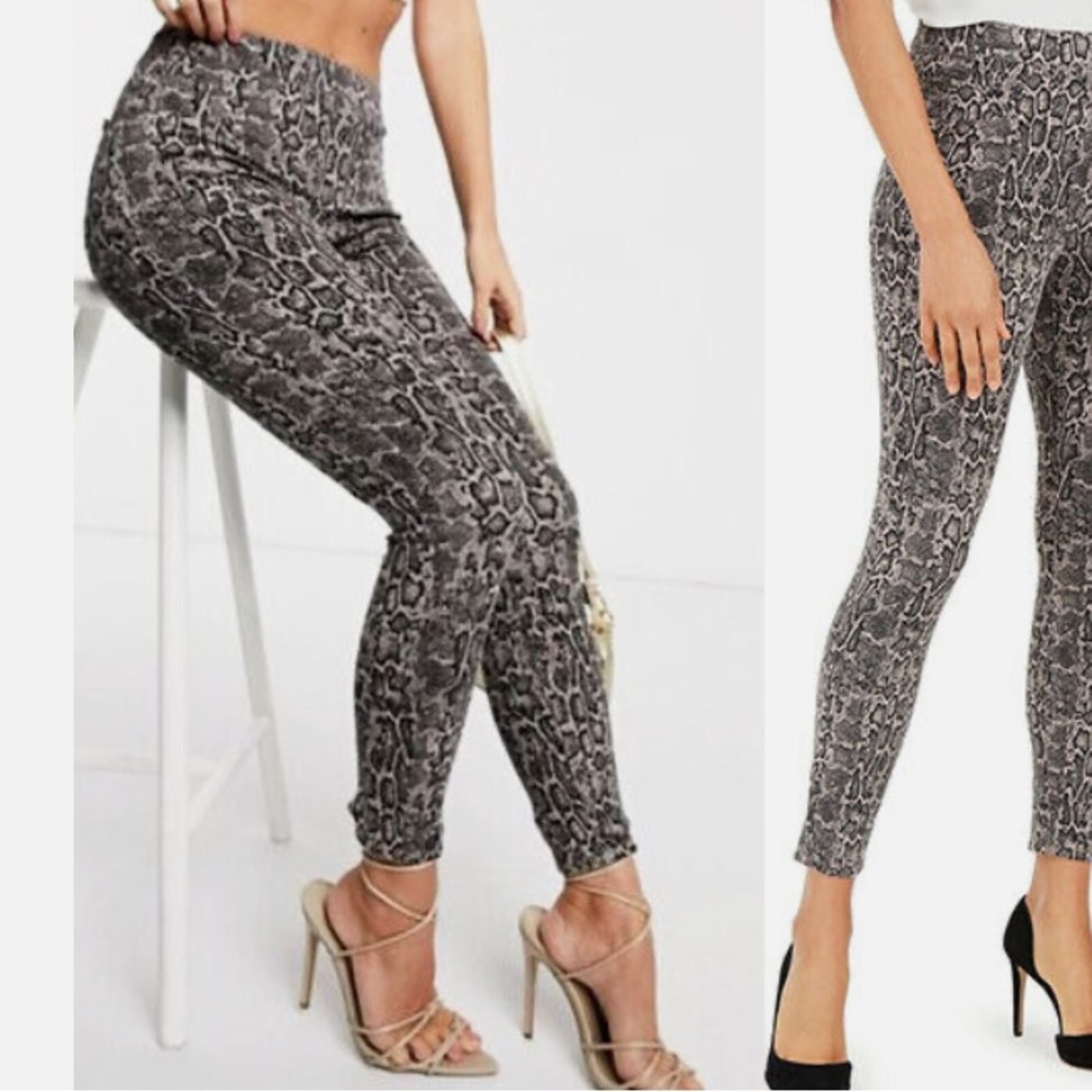 SPANX SNAKESKIN ANKLE JEAN-ish LEGGINGS